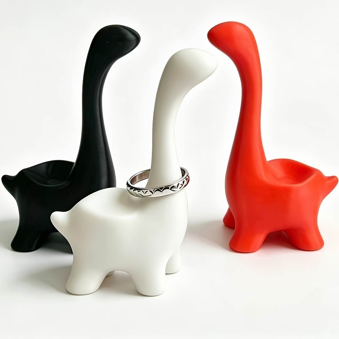 3D Printing Jewelry - 2 Peças Suporte de Anel Dinossauro