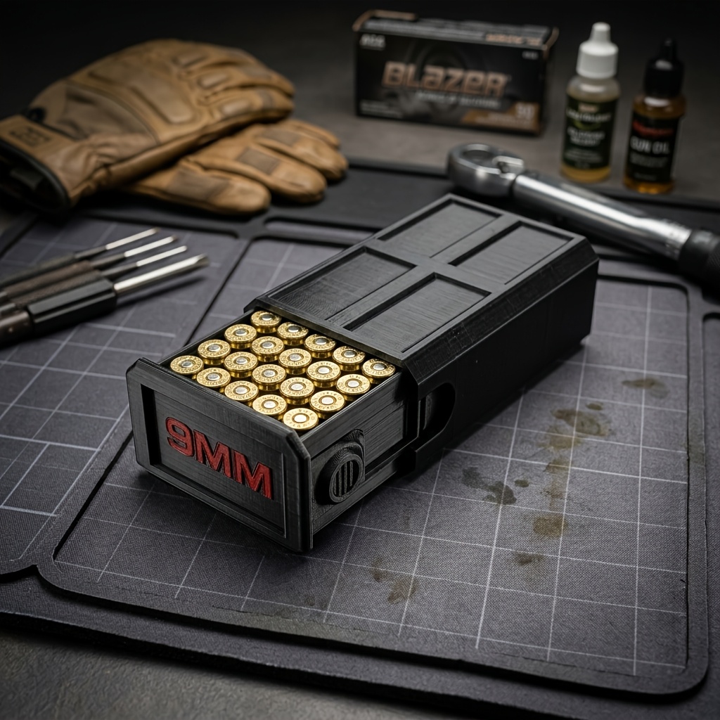 Caixa de Munição 9mm Impressa  - Enclosure 3D Printing avaliação e preço