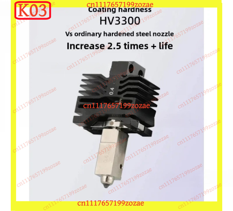 Bico de Carbeto de Silício k03 - 3D Printing X1 Carbon avaliação e preço