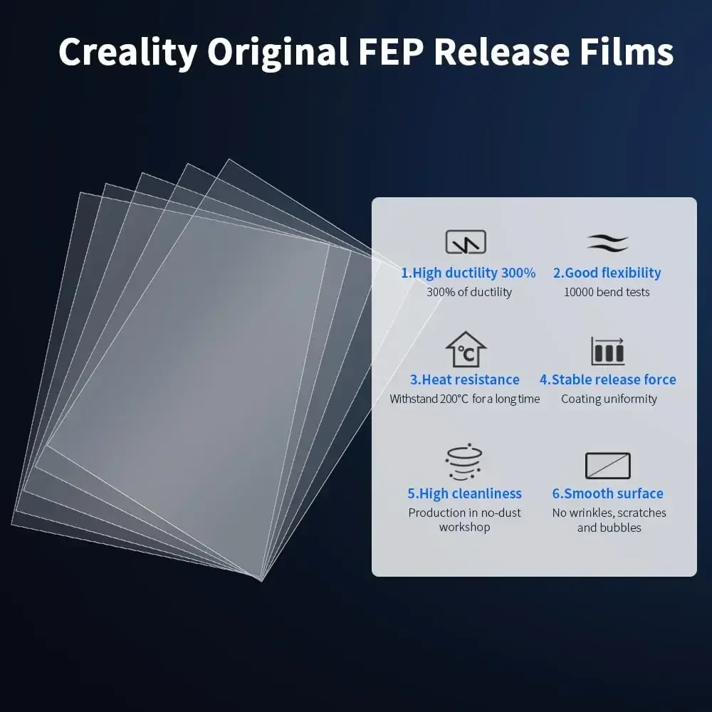 Creality 5 PCS FEP Filme Halot - 3D Printing Grinder avaliação e preço